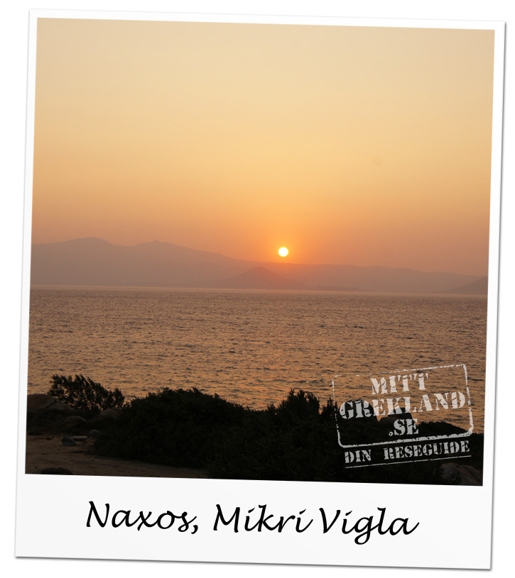 Naxos Mikri Vigla Solnedgång